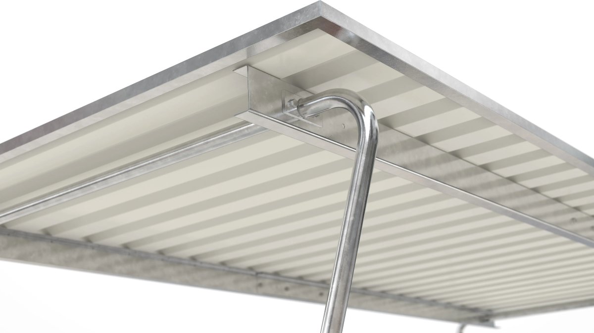 Siegen Cykelskur, S18, til forankring, galv.