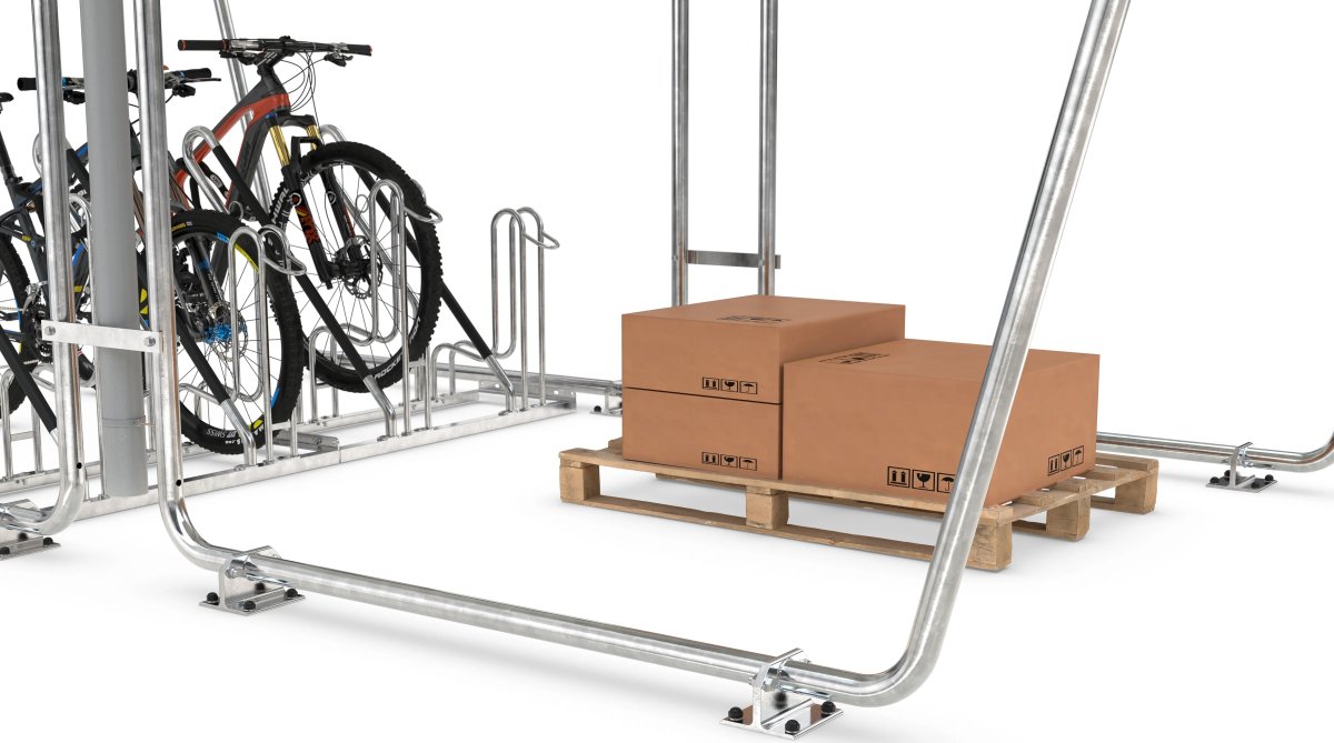 Siegen Cykelskur dobbeltside, S26, til forankring