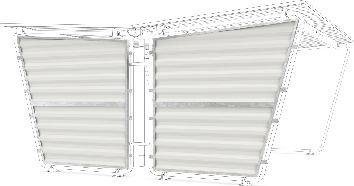 Siegen Sidepanel venstre til cykelskur, S26-S29