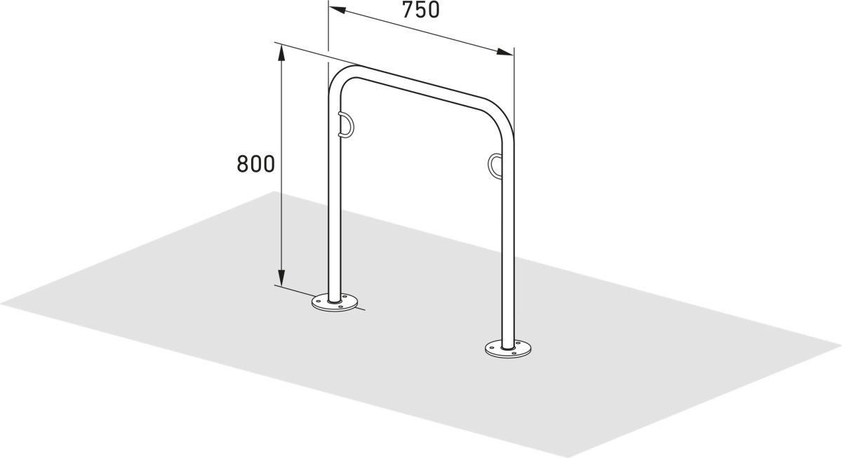 Trust Cykelstativ 11, 75x80x4,8 mm, til forankring