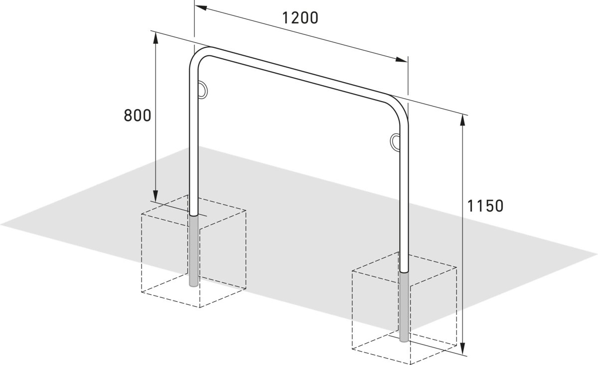 Trust Cykelstativ 30, 125x115x4,8 mm, til støbning