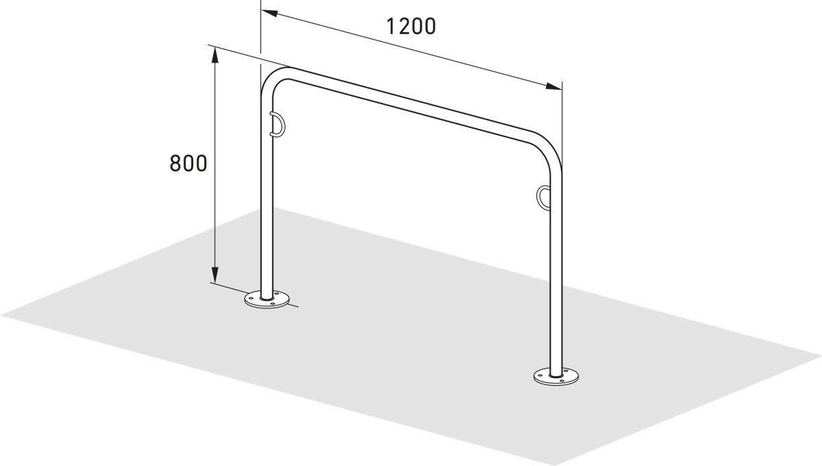 Trust Cykelstativ 31, 125x80x4,8mm, til forankring
