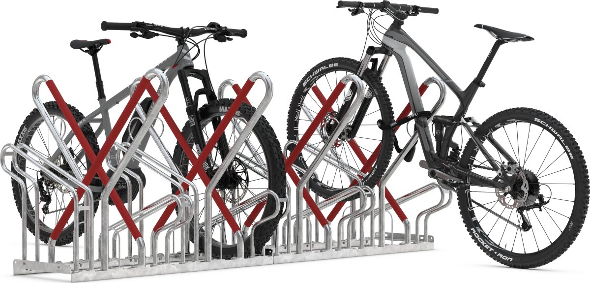 2500 XBF Cykelstativ, 2518, 8 cykler, dobbeltside