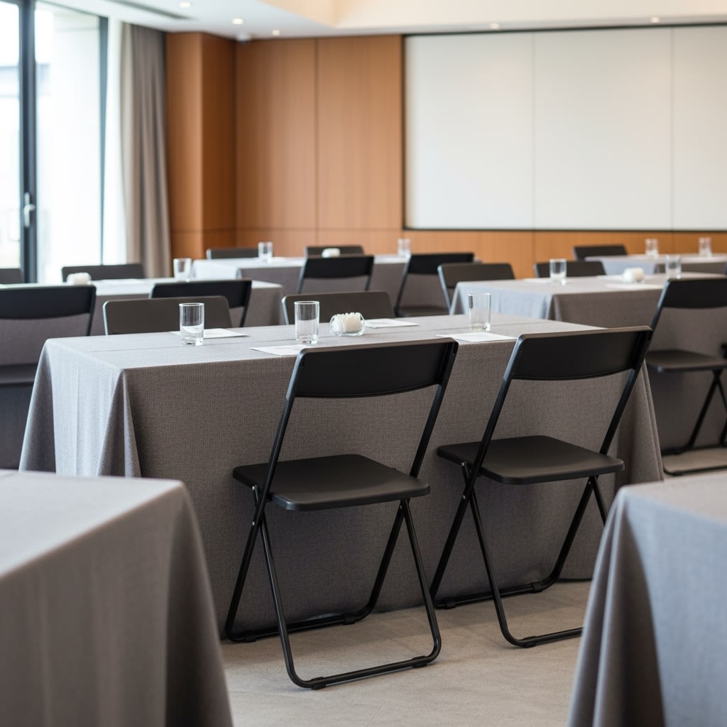 Slim klapstol sort H78xD51xB44 cm