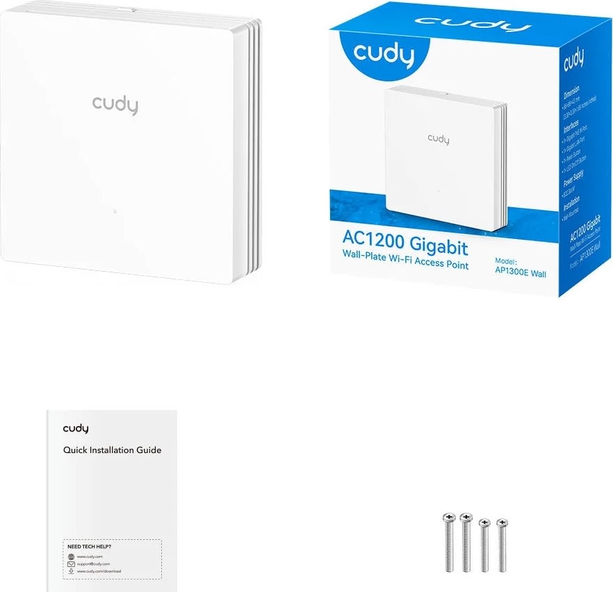 Cudy Access Point WF5 Gigabit Dual Band Vægplade