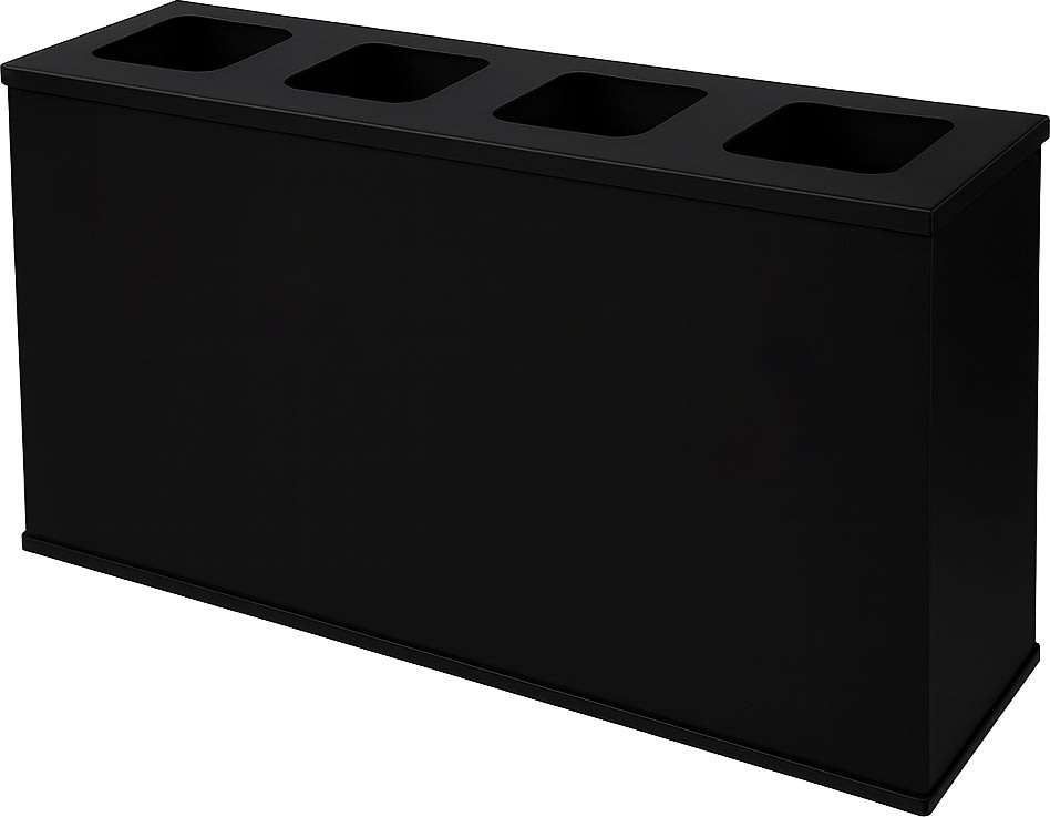 Eco Station til affaldssortering | 4 spande | Sort