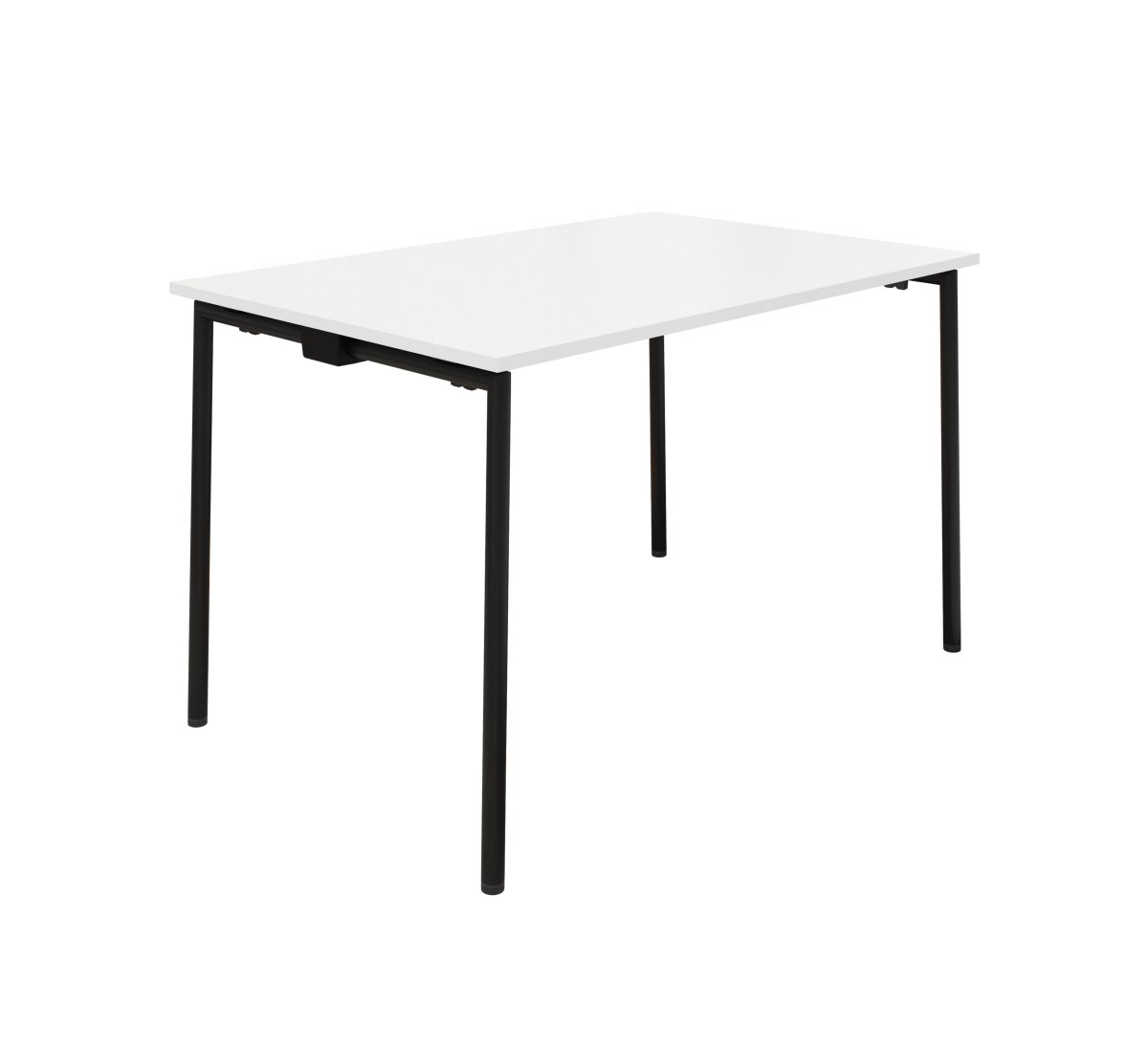 EasyFix Kantinebord 180x90 cm, Hvid decor/Sort