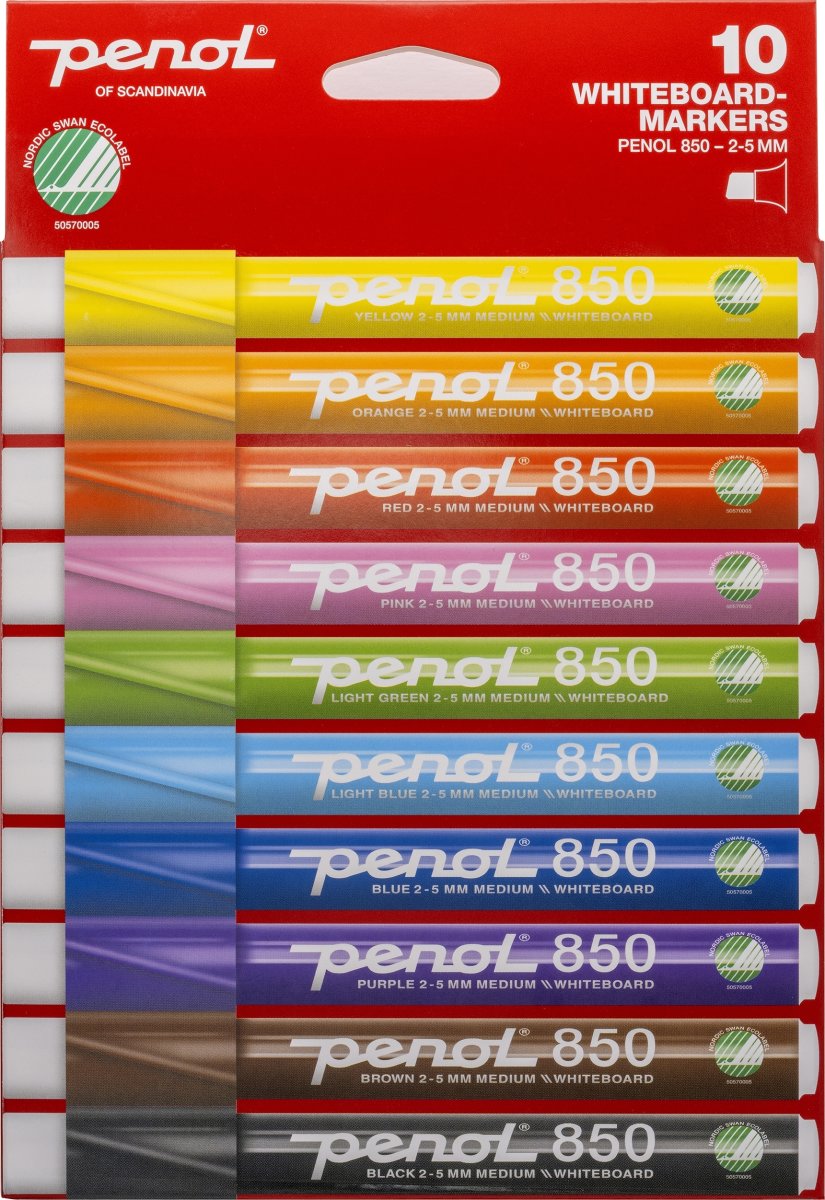 Penol 850 Whiteboard Marker | 10 farver