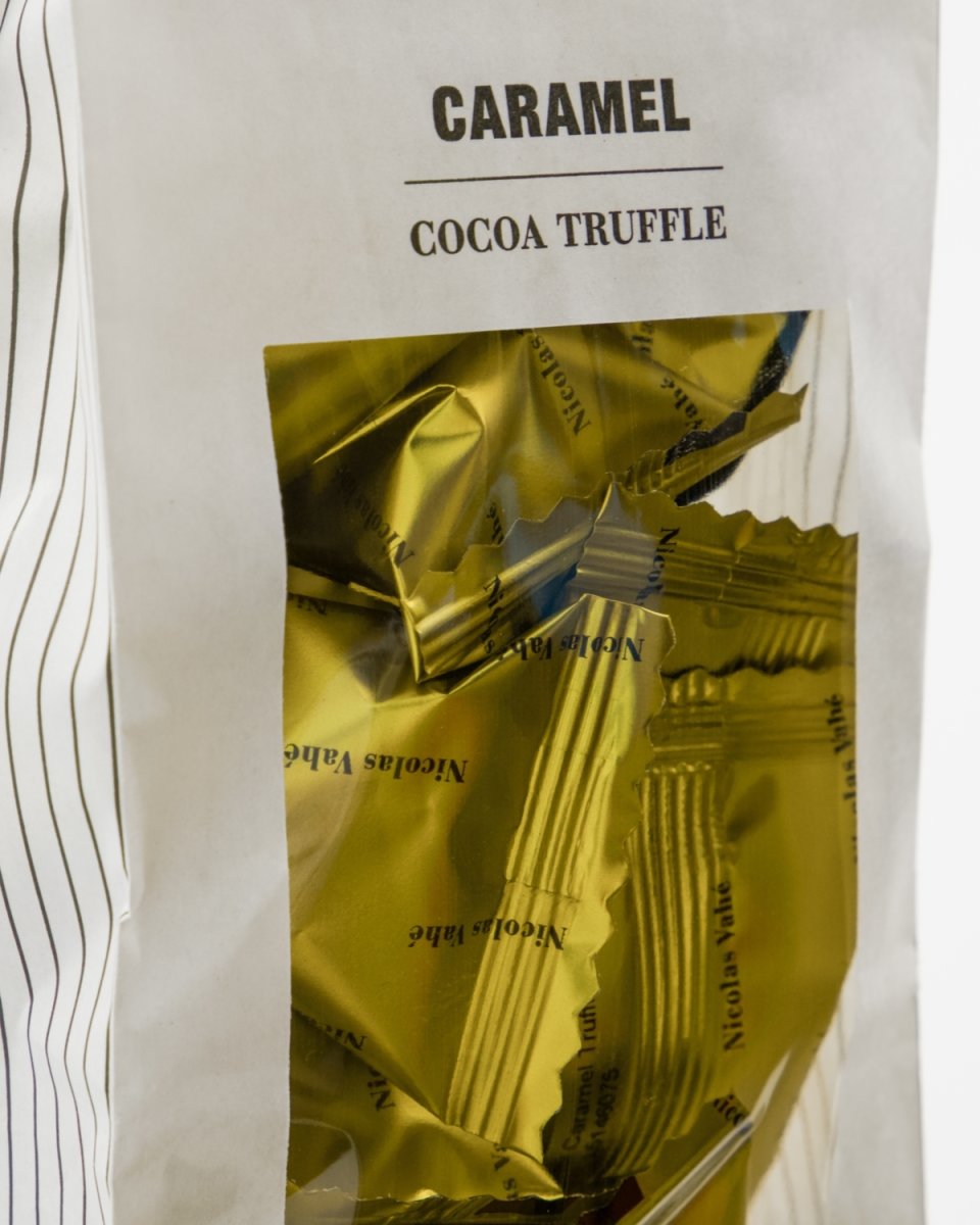 Nicolas Vahé Kakaotrøffel, karamel, knas, 110g