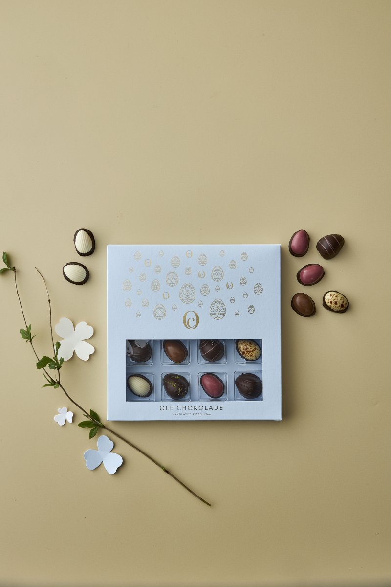 Ole Chokolade Gaveæske m. 16 delikatesseæg, 160 g