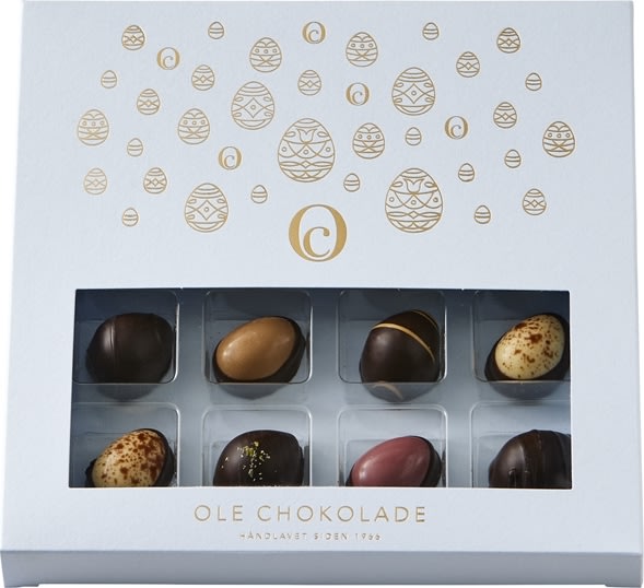 Ole Chokolade Gaveæske m. 16 delikatesseæg, 160 g