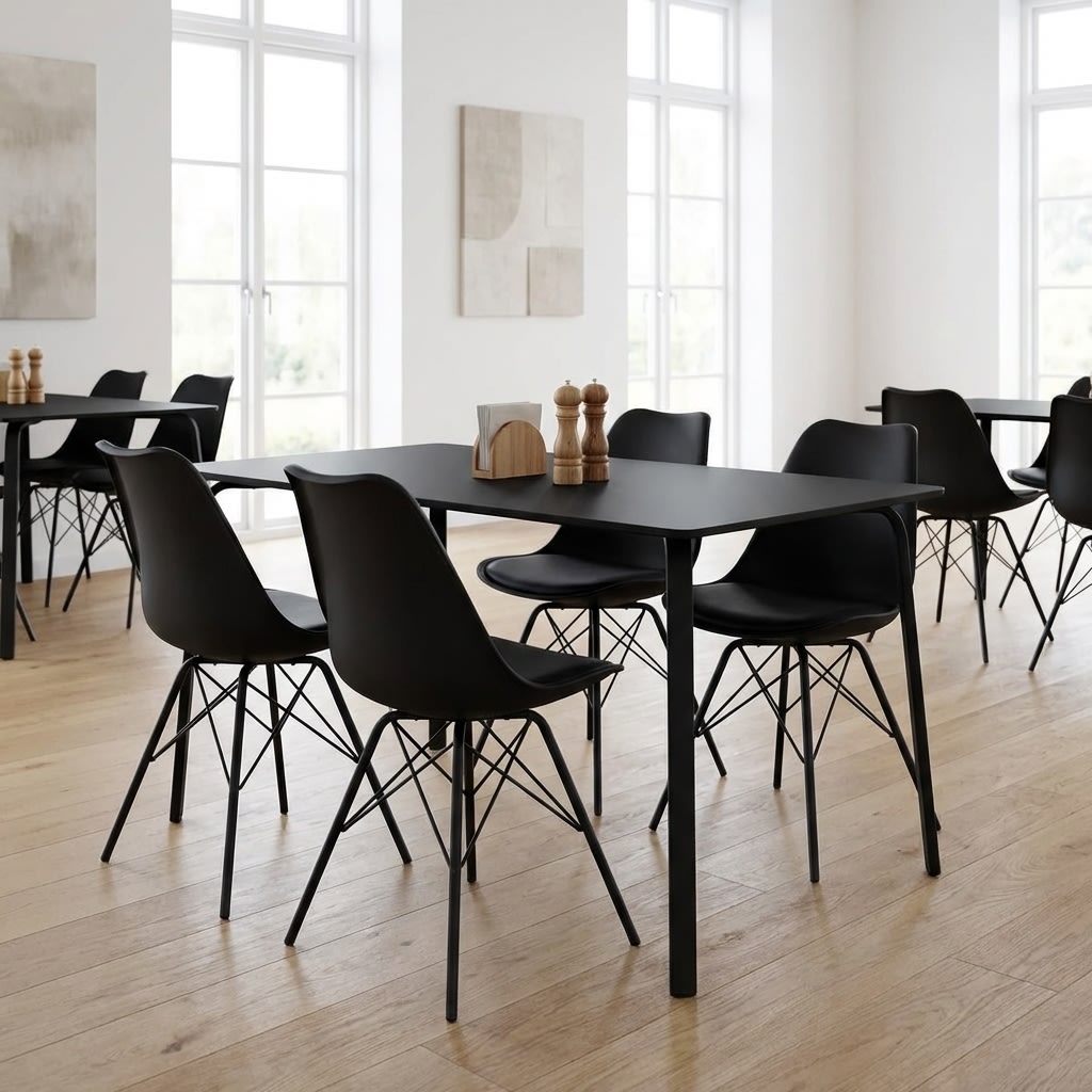 Alstad Bord og stole sæt, sort