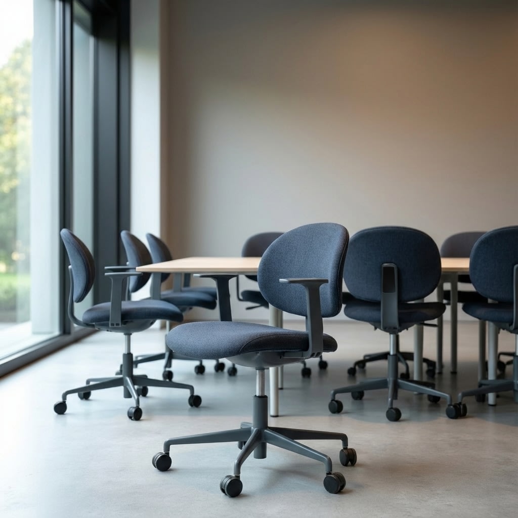 Roma konferencestol m/armlæn og tilt, blå