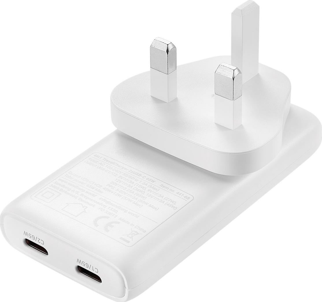 Sandberg Omformer til rejse, 2xUSB-C, 65W - 4-i-1