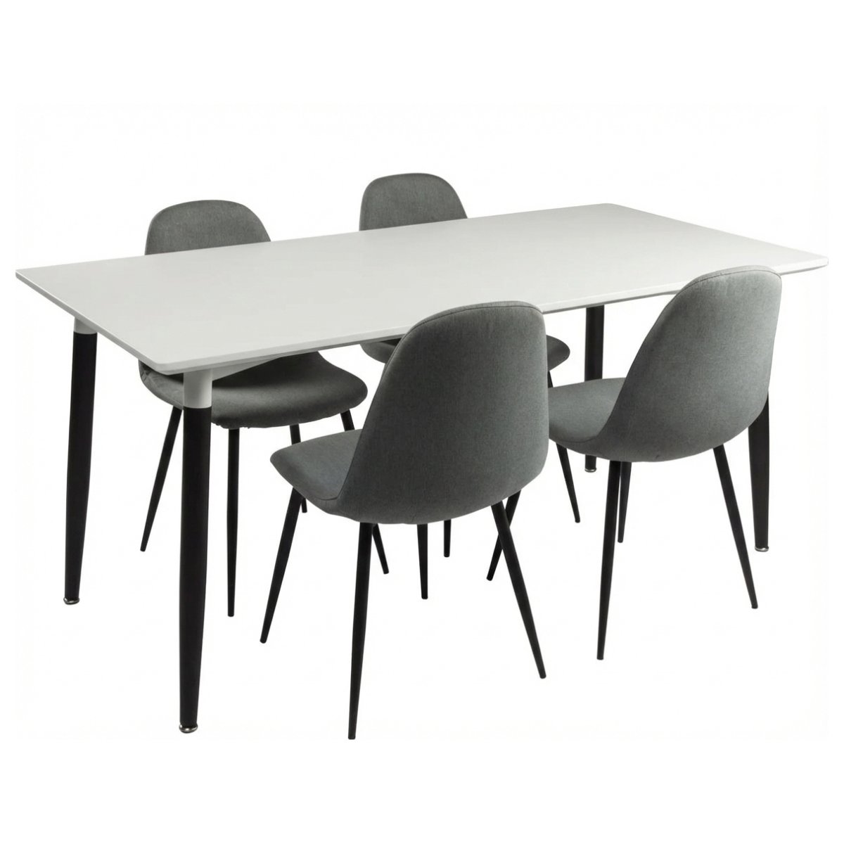 Room mødebordssæt m/ 1 bord 140x80 cm og 4 stole