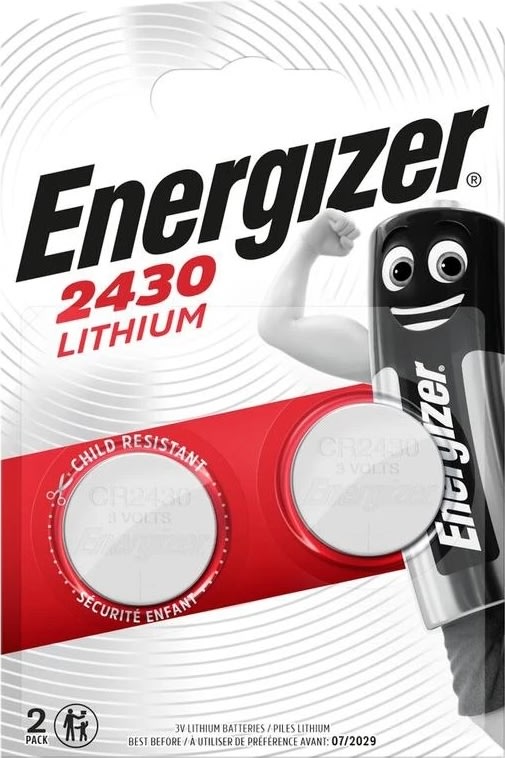 Energizer Lithium CR2430 knapcelle batteri, 2 stk.