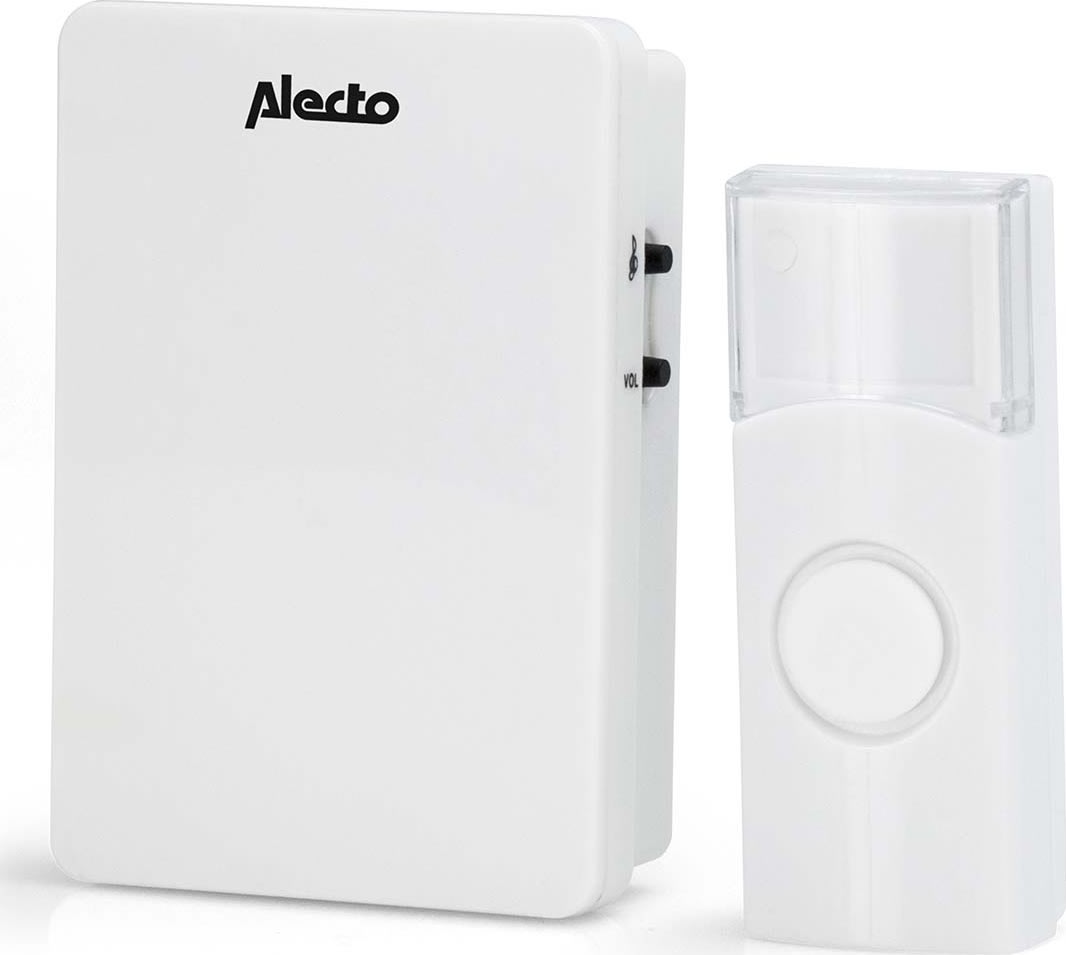 Alecto trådløs dørklokkesæt, hvid