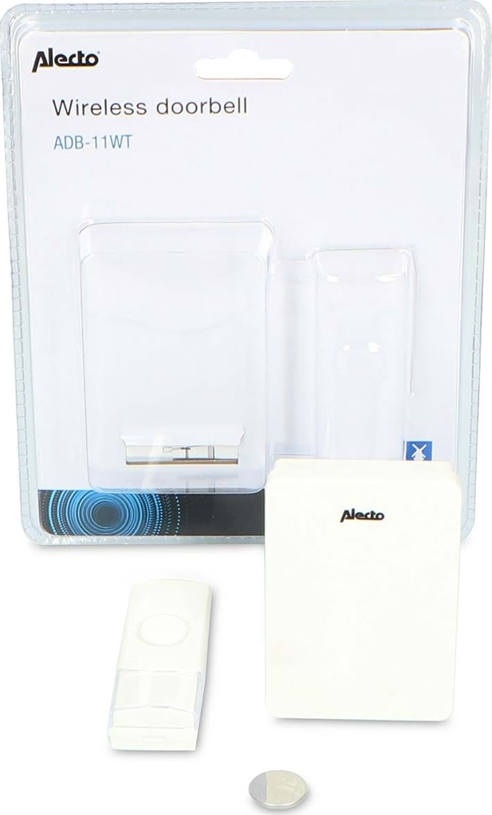 Alecto trådløs dørklokkesæt, hvid