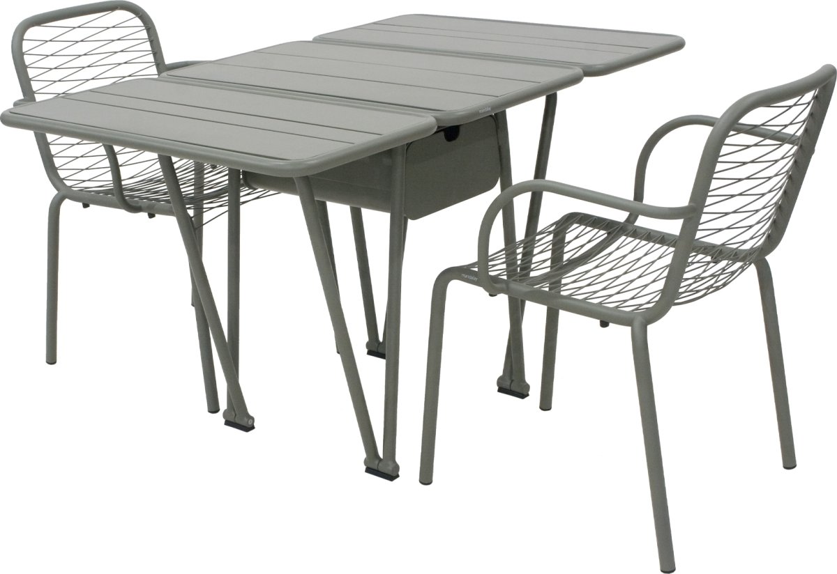 Ivy Foldebord + 2 stole Ivy Wire, Olivengrøn