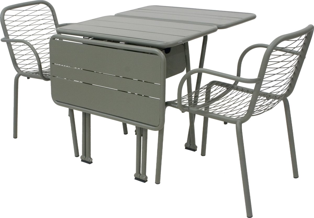 Ivy Foldebord + 2 stole Ivy Wire, Olivengrøn