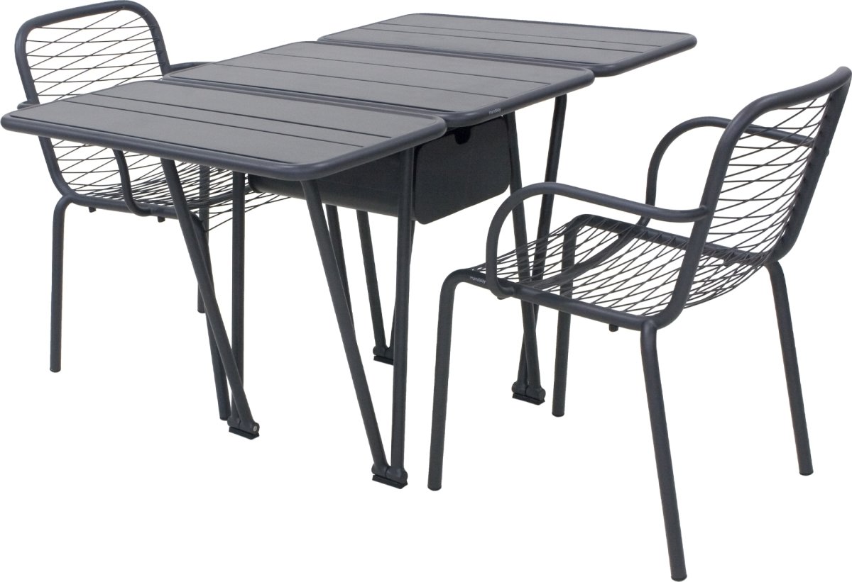 Ivy Foldebord + 2 stole Ivy Wire, Antracit