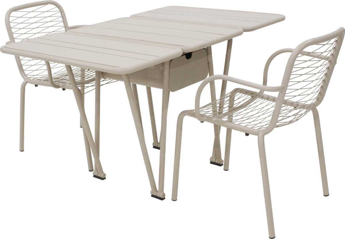 Ivy Foldebord + 2 stole Ivy Wire, Taupe