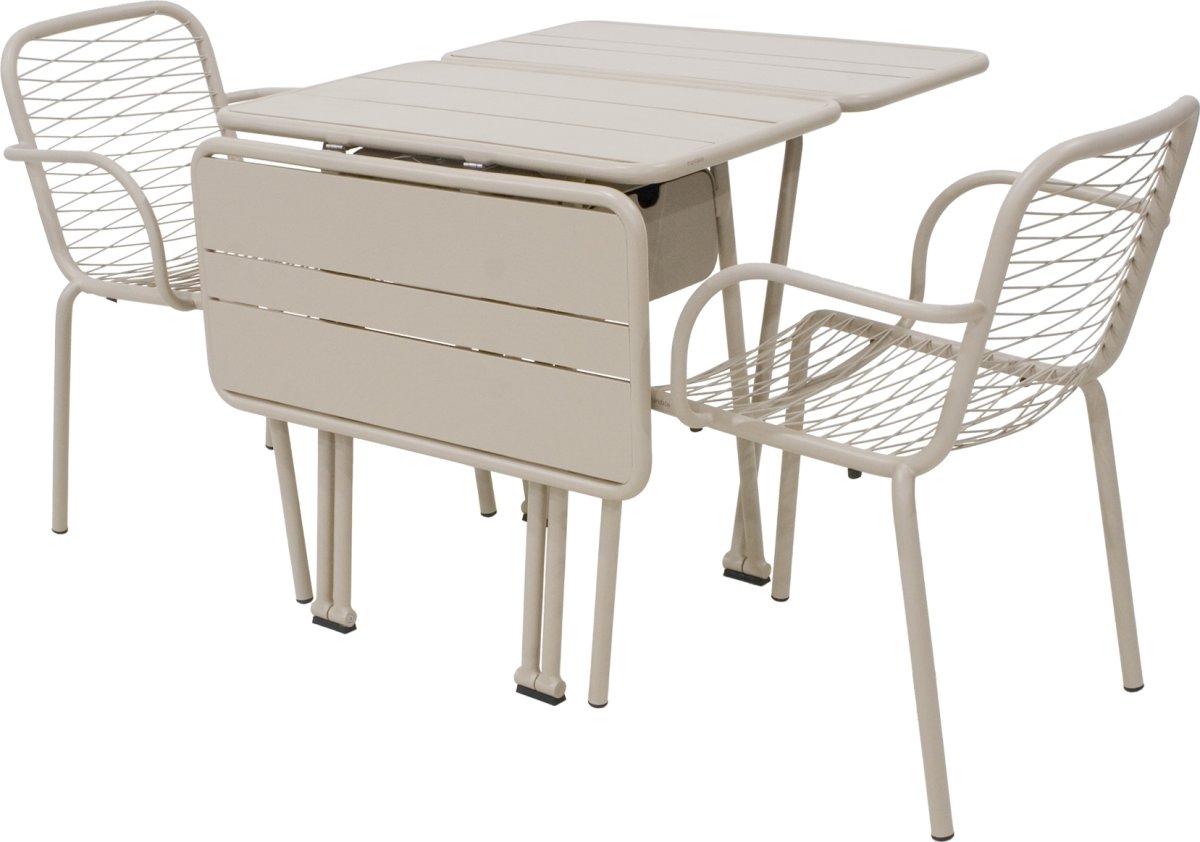 Ivy Foldebord + 2 stole Ivy Wire, Taupe