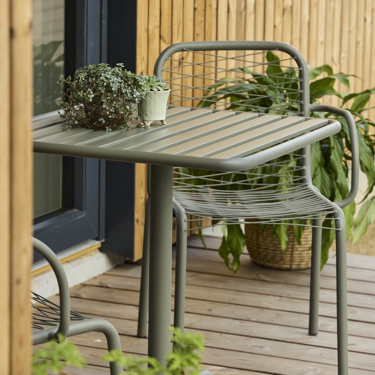 Ivy Cafébord L66x66cm, Olivengrøn