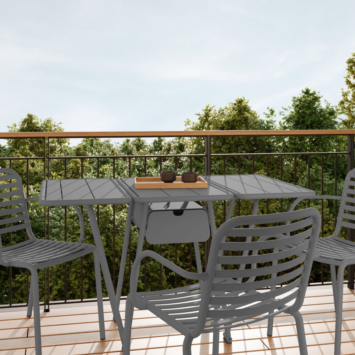 Ivy Foldebord 54-126x78x73cm, Antracit