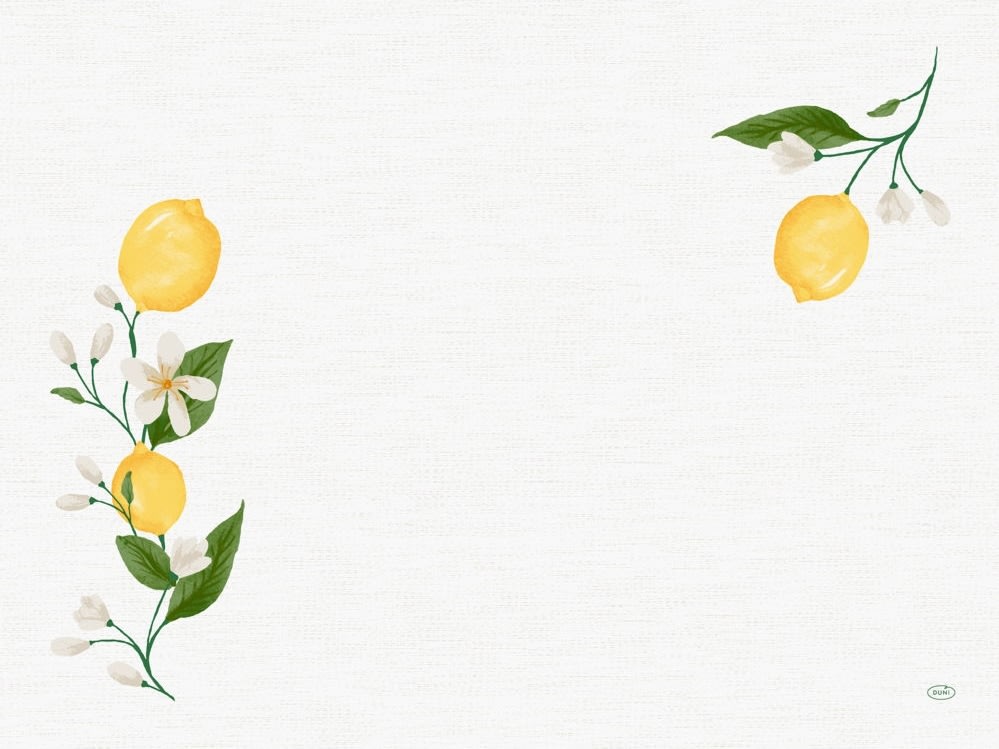 Duni Dækkeserviet, 30x40cm, Lemon Fiesta, 250 stk.