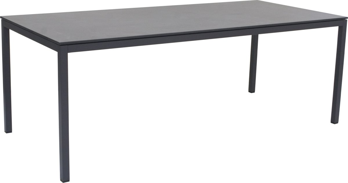 Pure Havebord L197 cm, Stone look/Antracitgrå