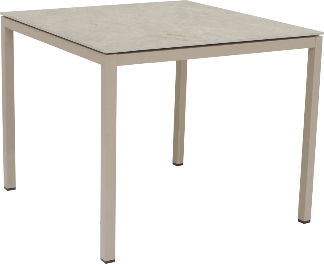 Terra Havebord L82 cm, keramik top, Taupe