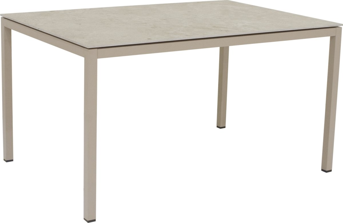 Terra Havebord L132 cm, keramik top, Taupe