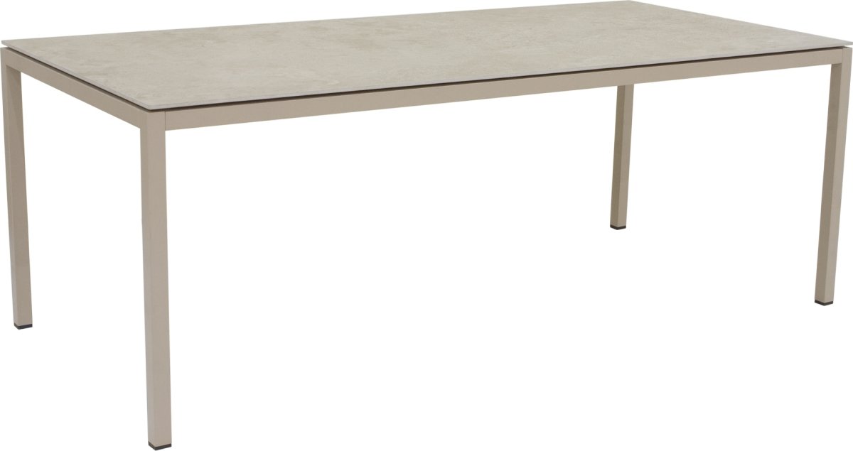 Terra Havebord L197 cm, keramik top, Taupe