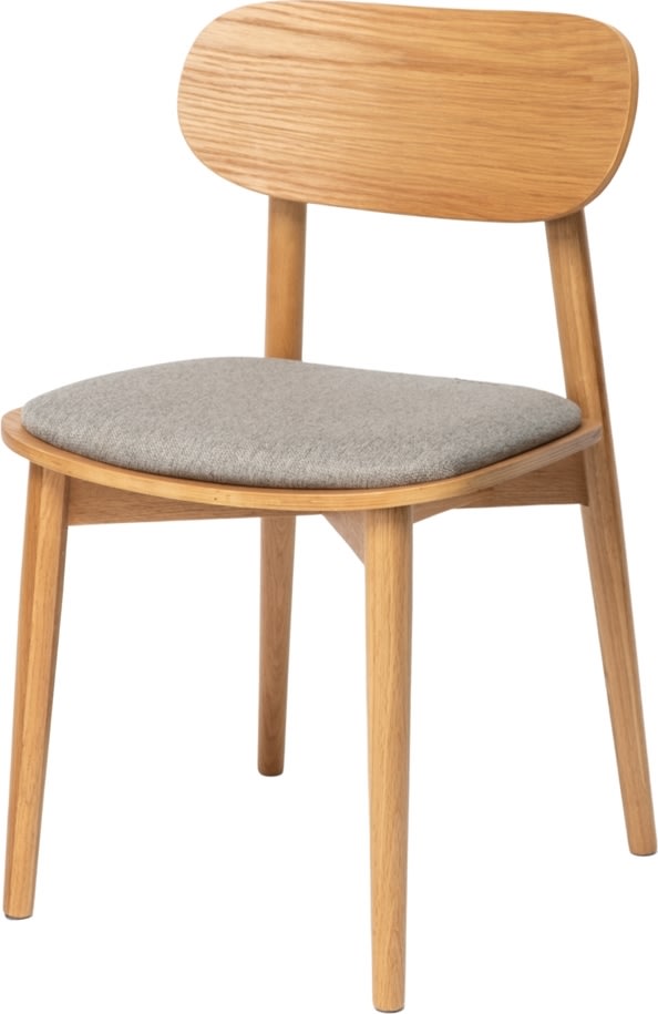 NordicLine kantinesæt m/4 stole m/polstring, eg