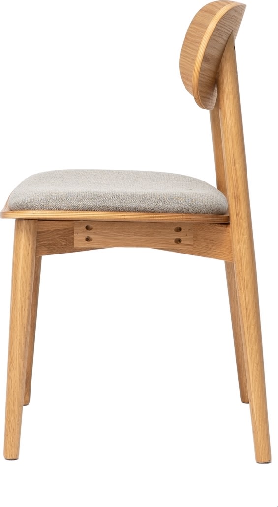 NordicLine kantinestol, eg/polstret sæde