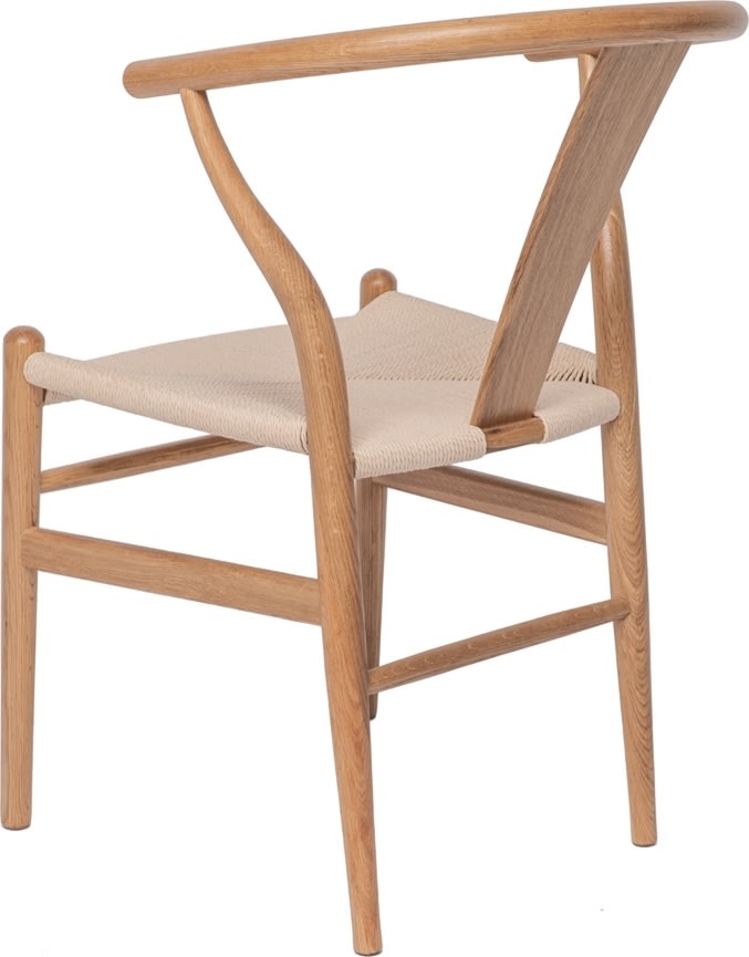 NordicLine kantinestol, eg/flettet sæde