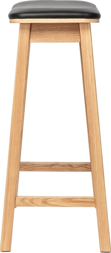 NordicLine Barstol, eg, polstret, natur/sort, H75