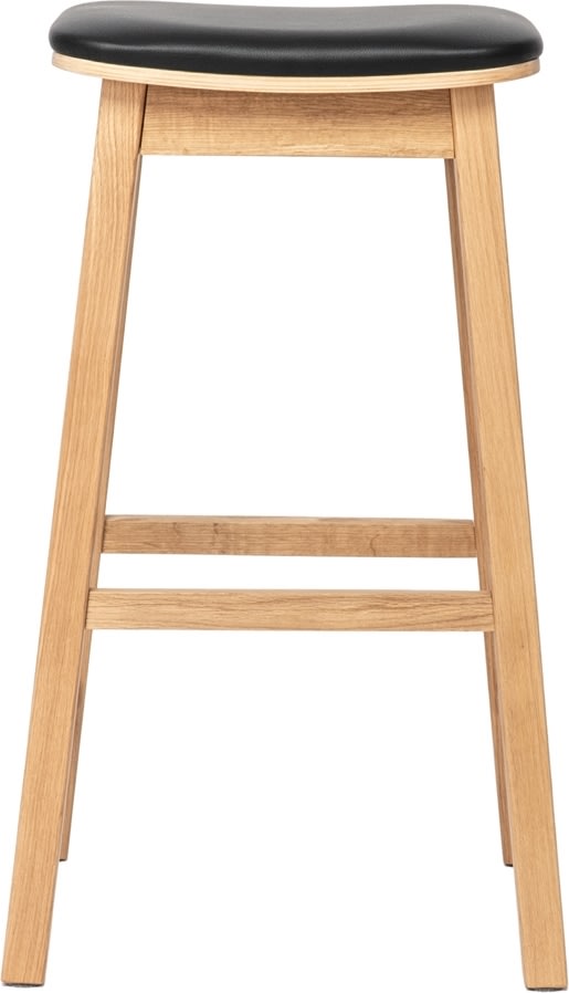 NordicLine Barstol, eg, polstret, natur/sort, H75