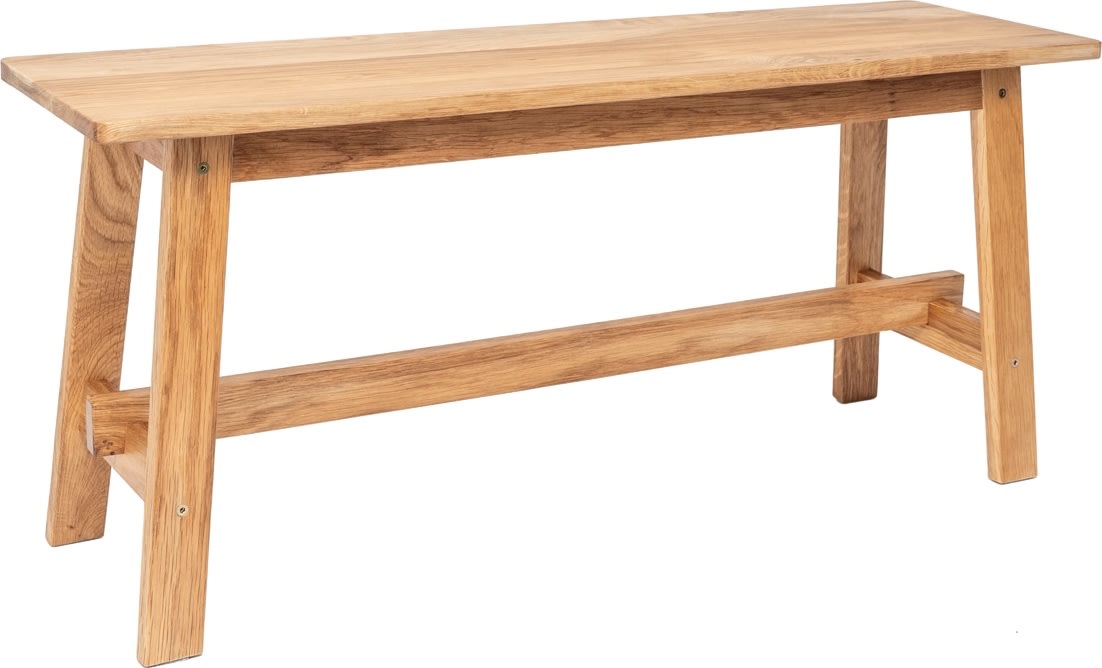 NordicLine Bænk, solid eg, 110x29 cm