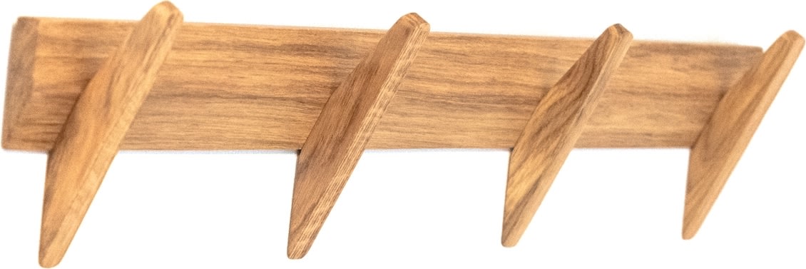 NordicLine Knagerække, olieret eg/4 knager, L80 cm
