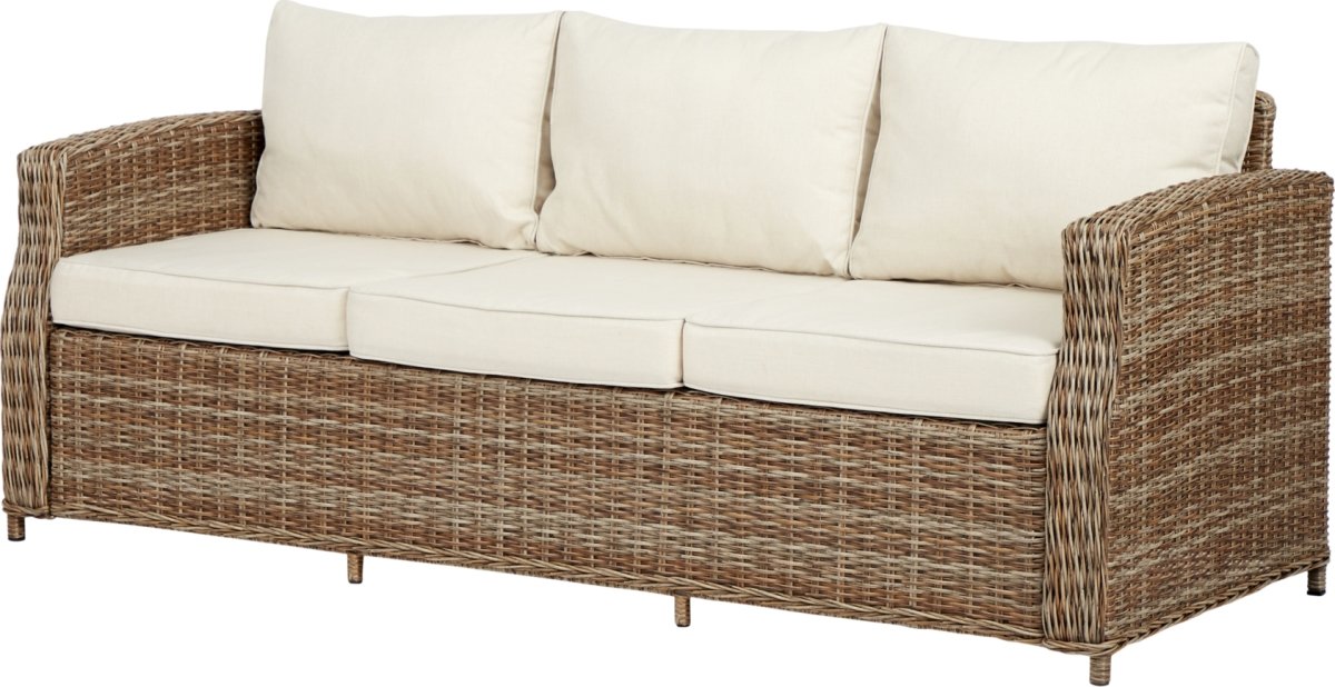 Gotland Loungesofa med hynder, 3 personer, natur