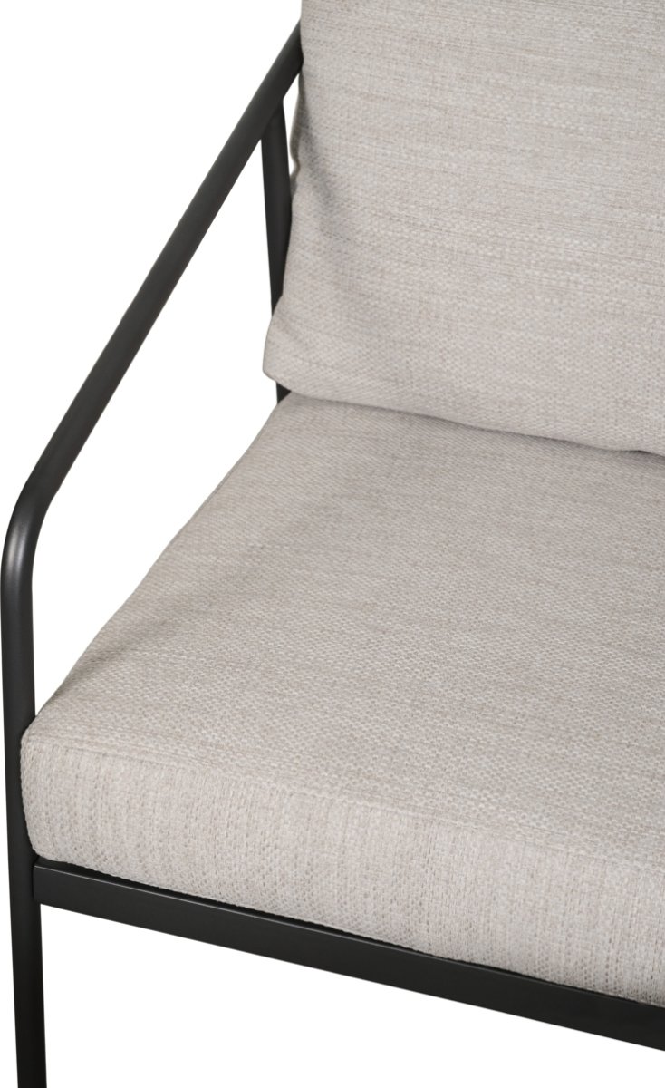 Oline Sofasæt med hynder, 5 dele, sort/natur