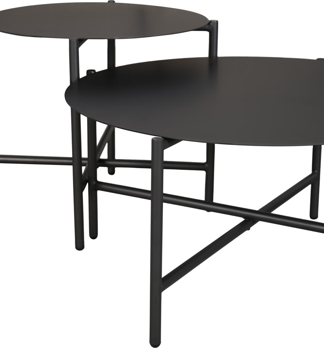 Oline Sofasæt med hynder, 5 dele, sort/natur