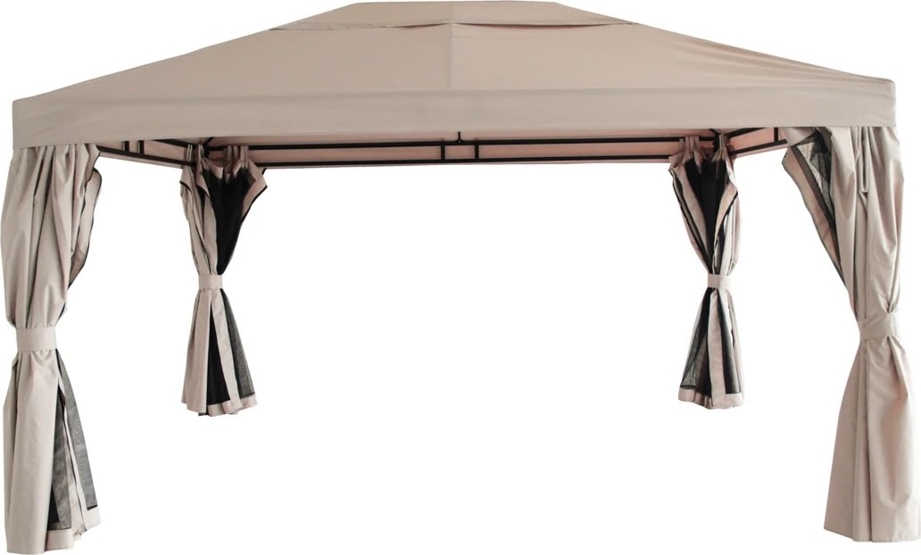 Julio Pavillon luksus, stål/polyester, 3x4m, beige