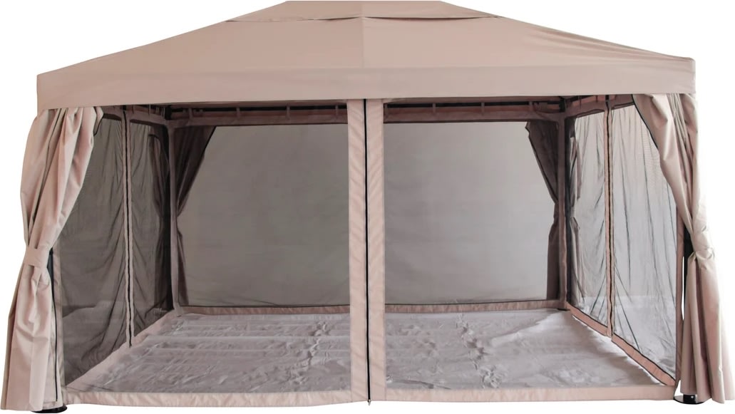 Julio Pavillon luksus, stål/polyester, 3x4m, beige