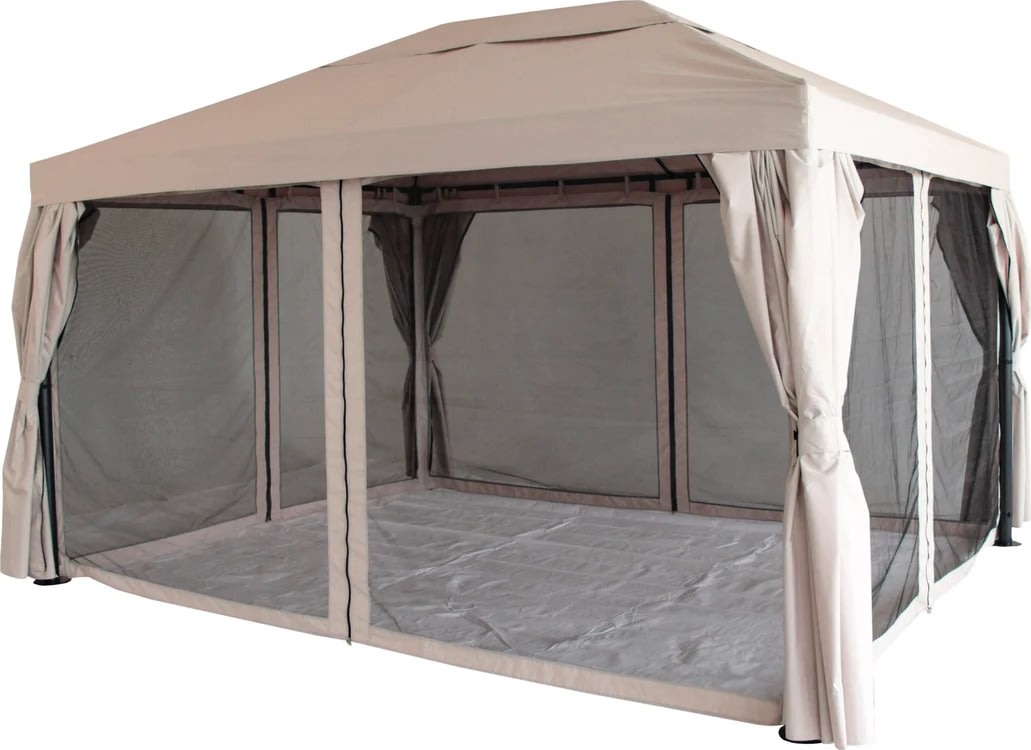 Julio Pavillon luksus, stål/polyester, 3x4m, beige