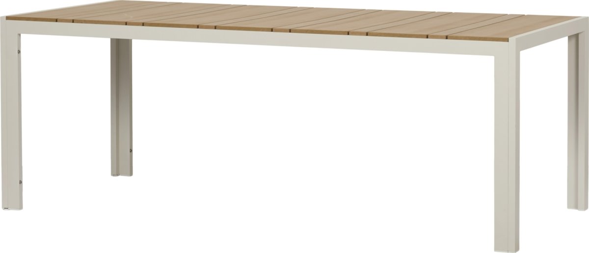 Noah Havebord 205x90cm, teak/sandy grey