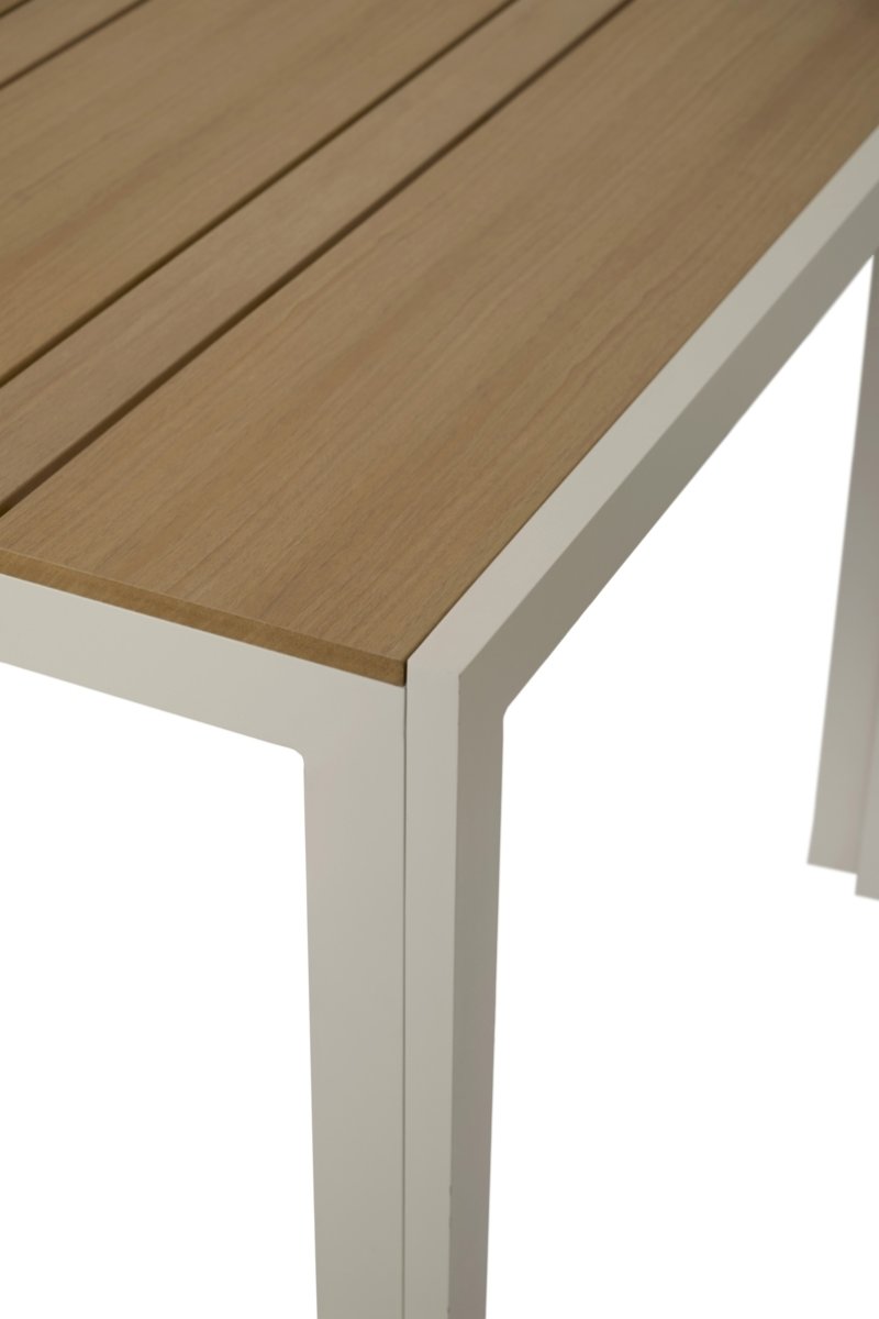 Noah Havebord 205x90cm, teak/sandy grey