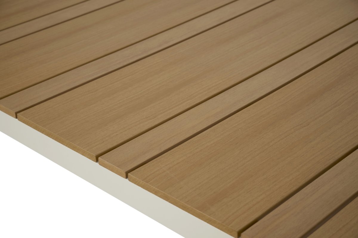 Noah Havebord 205x90cm, teak/sandy grey